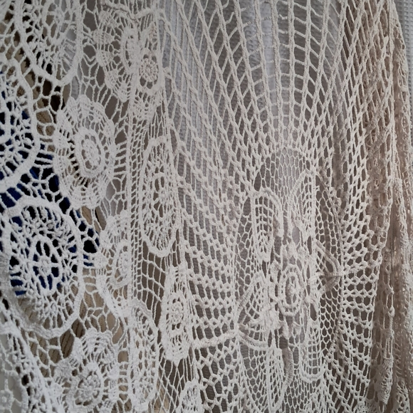 Cream Crochet Cardigan Duster - Picture 2 of 6